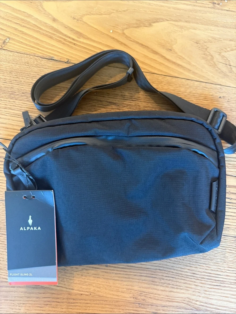 NWT ALPAKA Flight Sling 2L Black Gray EDC Crossbody Bag #5